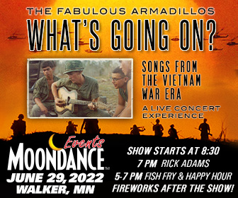 The Fabulous Armadillos “What’s Going On? Songs from the Vietnam War Era” with Rick Adams opening at Moondance - June 29, 2022 - Fish Fry, Happy Hour before and fireworks after the show